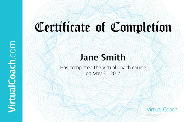 Virtual Coach Certificate
