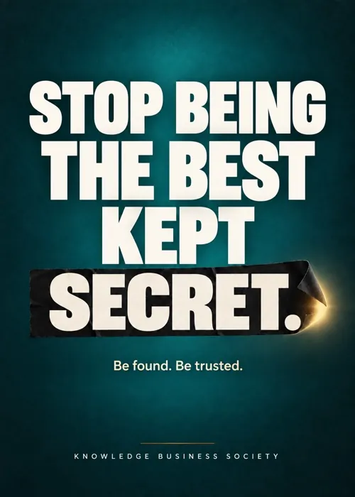 Stop being the best kept secret. Be found. Be trusted. Knowledge Business Society.